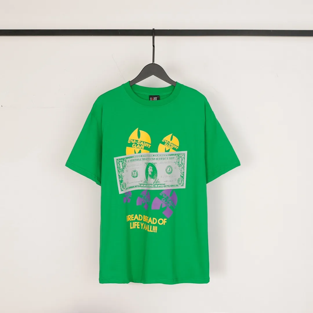 Saint Michael series retro trendy round neck short sleeves Model number: 3176P116 Color: green Size: S M L XL